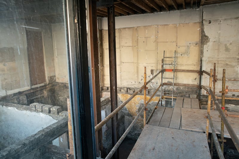 The interior of 22a Berkeley Road in Phibsborough seen after Dublin City Council removed the site from its derelict sites register. Photograph: Natalia Campos