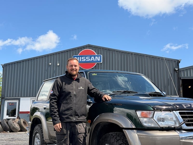 Morgan Maher of Morgan Maher Motors in Offaly with one of his restored Nissan Patrols