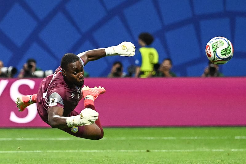 DRC's Lionel Mpasi had a splendid game. Photograph: Getty Images