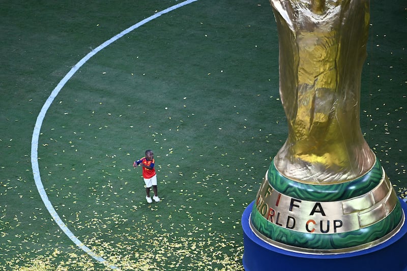 A postmatch shot of Lamine Yamal's brother Keyne was one of the most heartening images to come from the World Cup final. Photograph: Mauro Pimentel/ AFP via Getty Images
