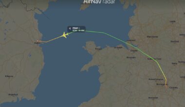 Ryanair flight FR661 declared an emergency over Irish Sea on approach to Dublin