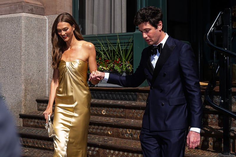 Karlie Kloss and Joshua Kushner in New York City  before the wedding. Photograph: TheStewartofNY/GC Images