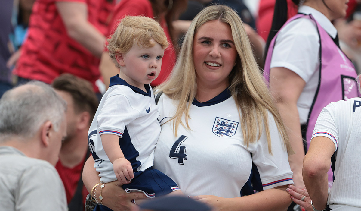 Lauren Fryer, girlfriend of Declan Rice attends the UEFA EURO 2024 group stage match between Denmark and England at Frankfurt Arena. Pic: Getty Images