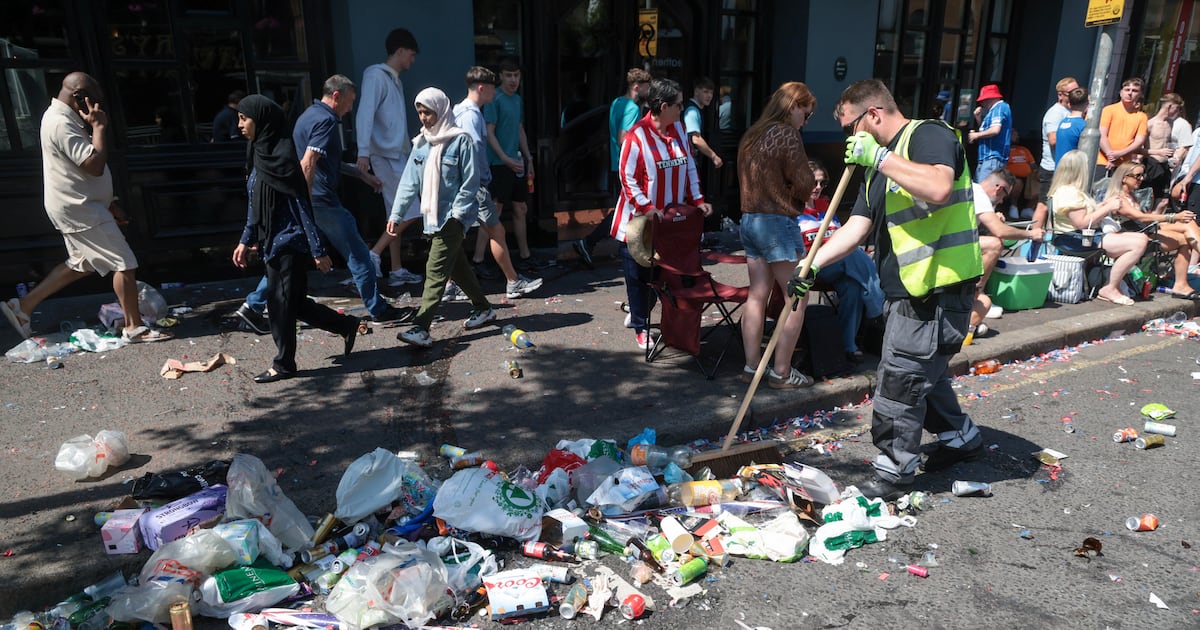Bottles, cans and debris litter streets after Twelfth parades in Belfast – The Irish News
