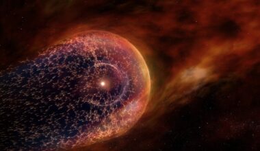 An artist's conception of the heliosphere, the bubble generated by the Sun's magnetic field and envelopes the solar system. The Sun generates the solar wind that flows out past the planets. Credit: NASA's Goddard Space Flight Center Conceptual Image Lab