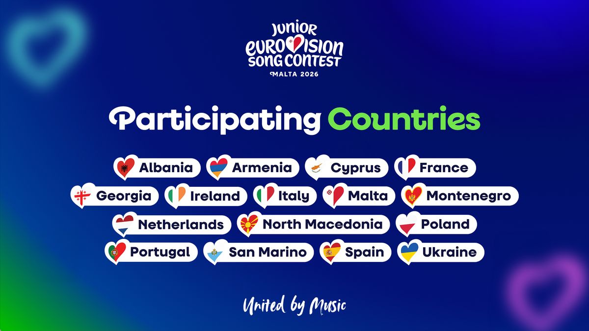 16 broadcasters confirmed to compete in Junior Eurovision Song Contest 2026