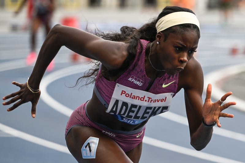 Rhasidat Adeleke. Photograph: Artur Widak/NurPhoto via Getty Images