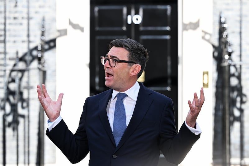 Andy Burnham, UK prime minister, speaks outside 10 Downing Street. Photograph: Chris J Ratcliffe/Bloomberg