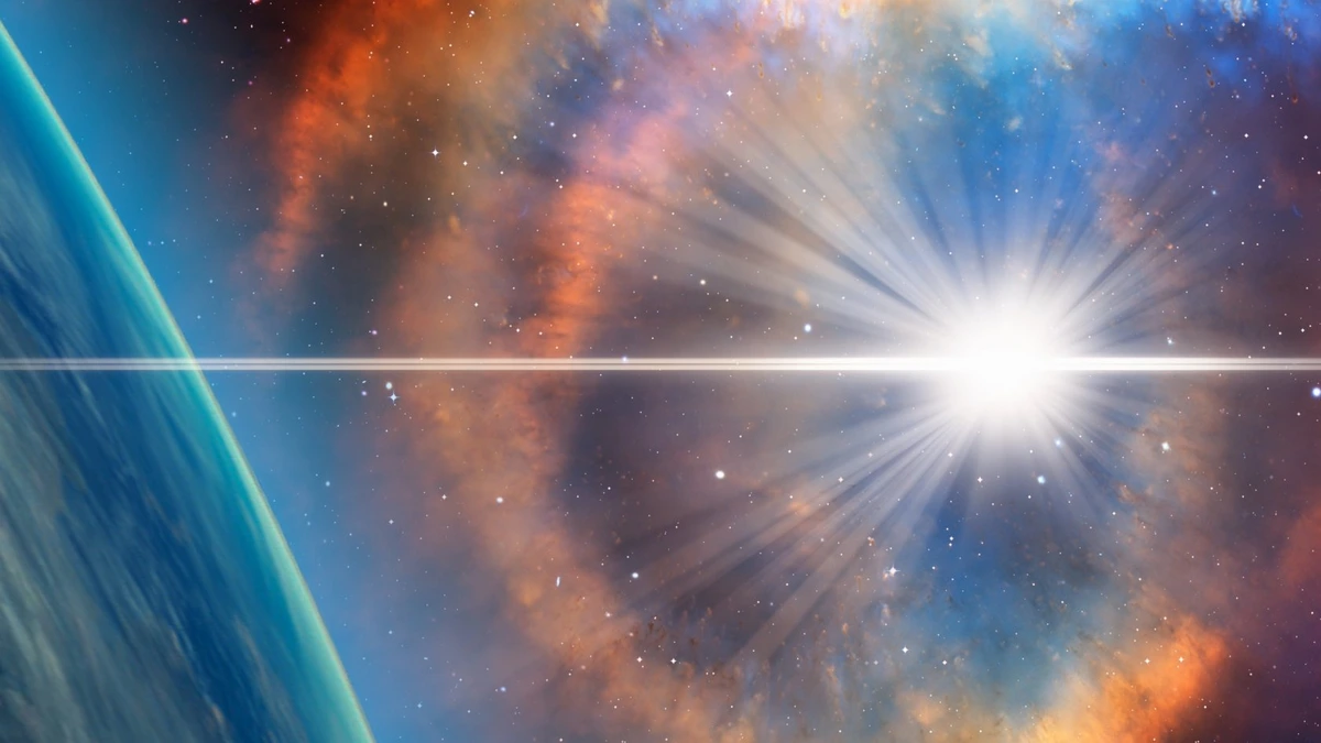 A supernova in space