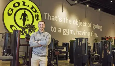 Brad Reynolds inside a Gold's Gym