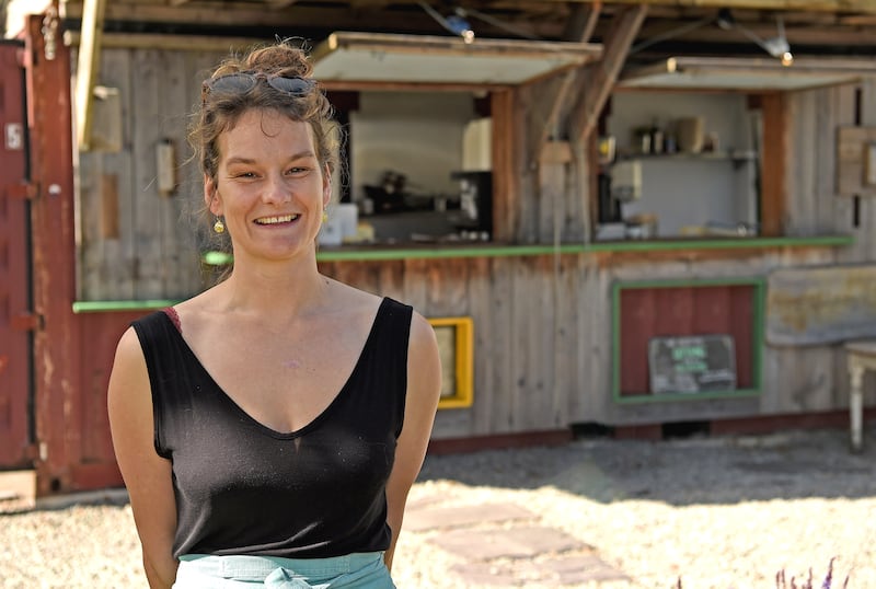 Kim Young at her food truck, The Misunderstood Heron, in Murrisk, outside Westport, Co Mayo. Photograph: Conor McKeown