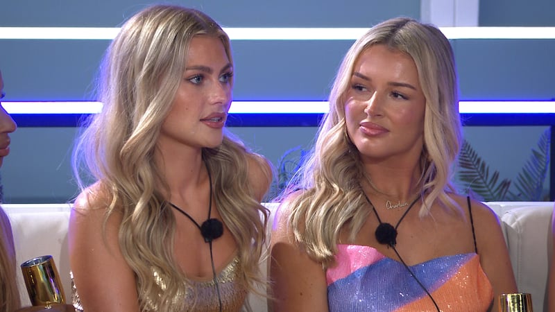 Martha Rothwell and Charleen Murphy on Love Island. Photograph: ITV/Lifted Entertainment                      