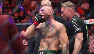 Conor McGregor’s long-awaited UFC return ends after 69 seconds with knee injury – The Irish Times