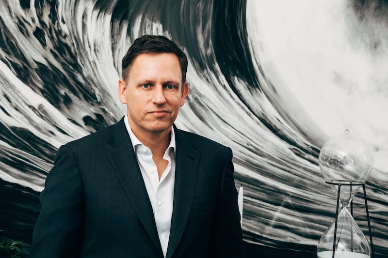 The event was organised by the Dialog group, cofounded by the US tech billionaire Peter Thiel. Photograph: Andrew White/The New York Times