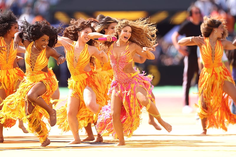 World Cup half-time show: Shakira. Photograph: Lars Baron/Getty Images