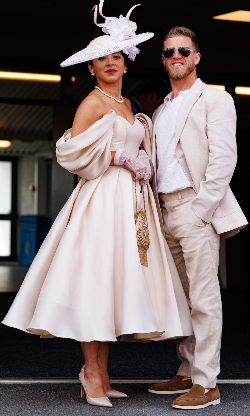 Talita and Mark Sweeney from Ballincollig, Co Cork. Photograph: James Crombie/INPHO