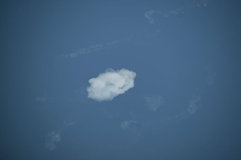 Air defence interceptions in the sky above Doha on Sunday. Photograph: AFP via Getty
