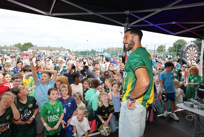 Pico Lopes arrives to a hero's welcome in Dublin. Photograph: Alan Betson 
