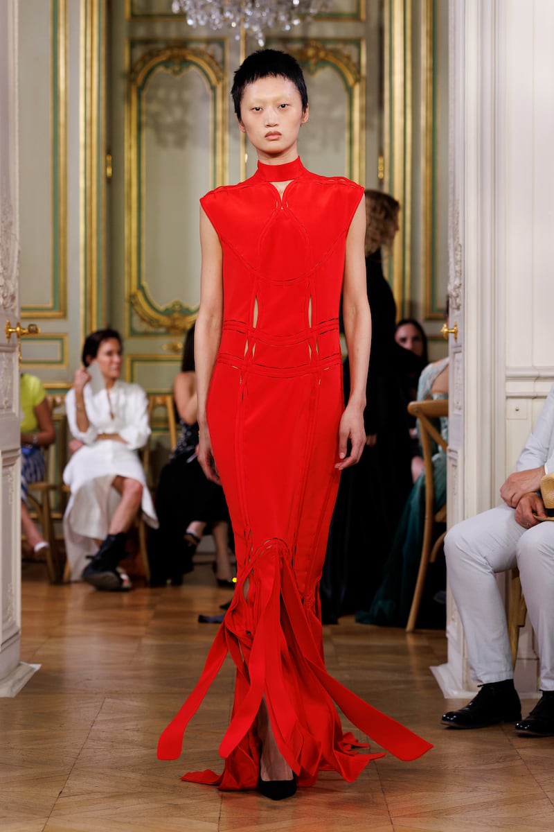 A look by Michael Stewart for his debut collection Standing Ground. Photograph: Ik Aldama
