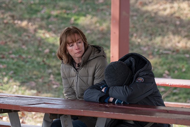 Julianne Nicholson as Lori Ross in Mare of Easttown Julianne Nicholson as Lori Ross in Mare of Easttown