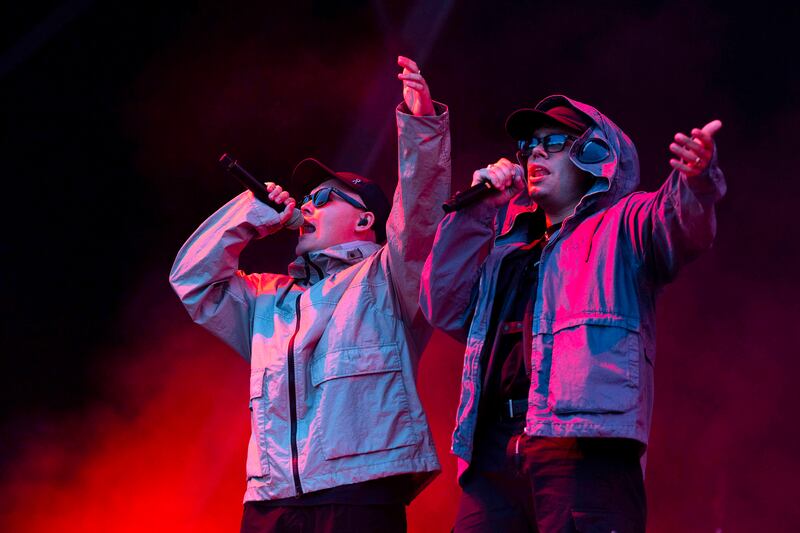 Kneecap are set to headline the festival on Saturday. Photograph: David Parry/PA Wire