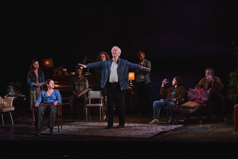 The Brightening Air: Judith Roddy, Kate Gilmore, Peter Corboy, Derbhle Crotty, Seán McGinley, Brian Gleeson, Aisling Kearns and Chris O'Dowd. Photograph: Patricio Cassinoni