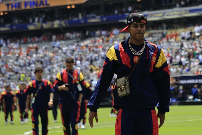 Lamine Yamal of Spain before the FIFA World Cup 2026 final match Spain against Argentina, in New Jersey, USA, 19 July 2026.