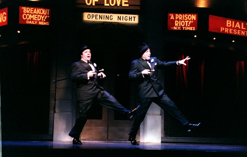 The Producers: Matthew Broderick with Nathan Lane in the Mel Brooks musical in 2002. Photograph: Sara Krulwich/The New York Times