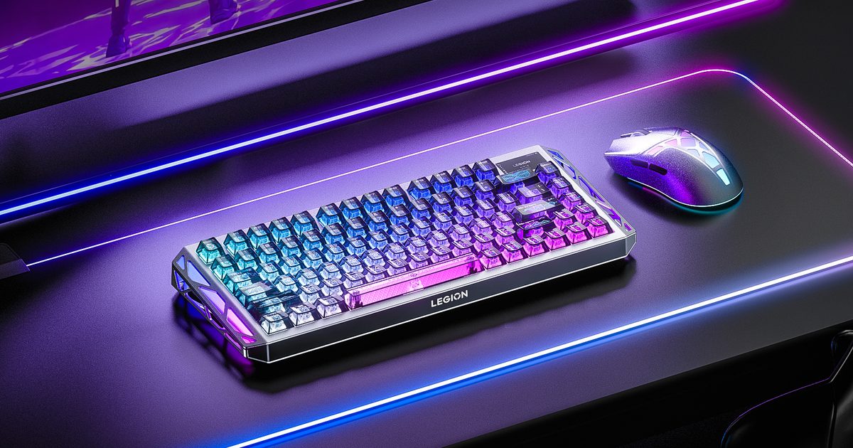 A metallic Hall effect keyboard and a 59g mouse are Lenovo’s latest upgrades for snazzy gaming setups