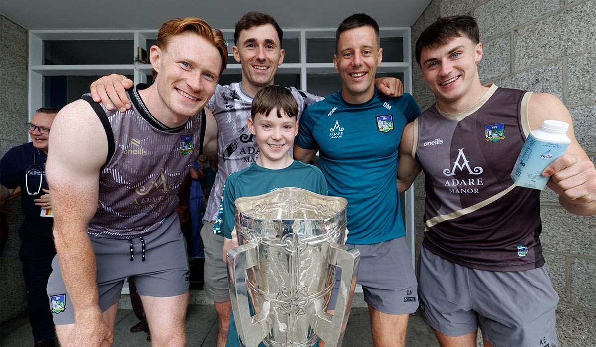 Limerick team celebrate All Ireland win with sick children