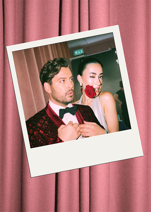 Lottie Ryan and Brian Dowling. Pic: Virgin Media