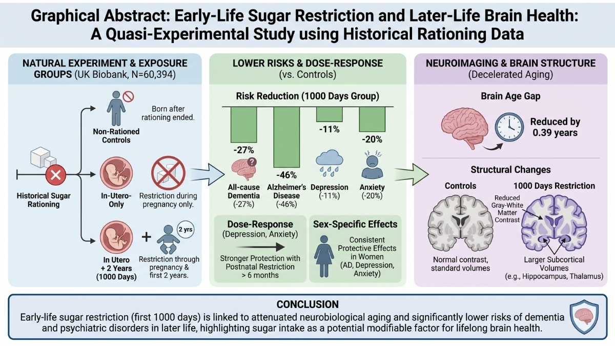 Less Sugar in a Baby's First Years Linked to 46% Lower Alzheimer's Risk