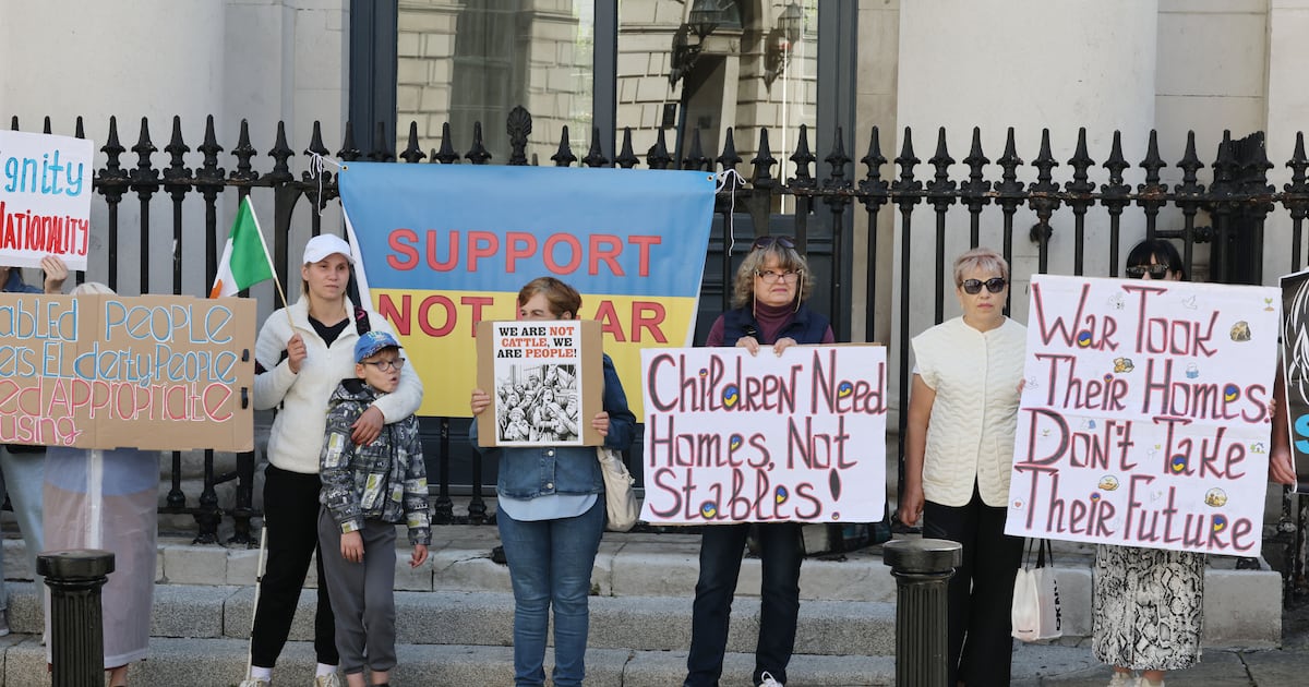 ‘I don’t want to leave’: Vulnerable Ukrainians protest over plans for relocation – The Irish Times