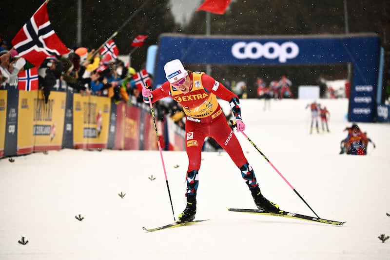 Norwegian skier Johannes Hosflot Klaebo. Photograph: Marco Bertorello/AFP via Getty Images