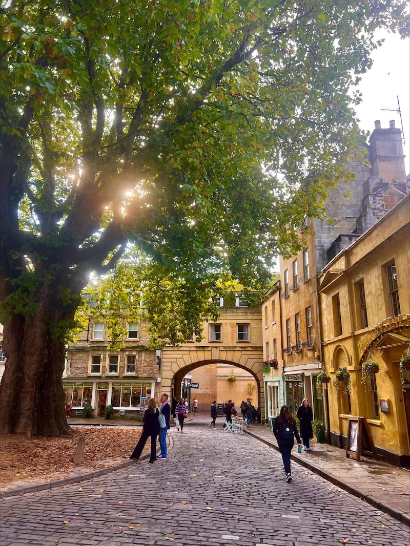 One of Bath's many cobblestone streets. Photograph: John O'Connor