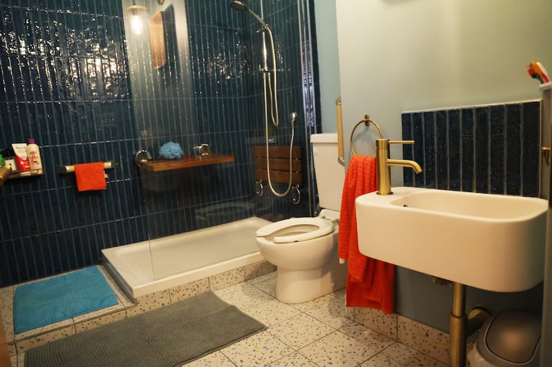 Modified bathroom. Photograph: Bryan O'Brien