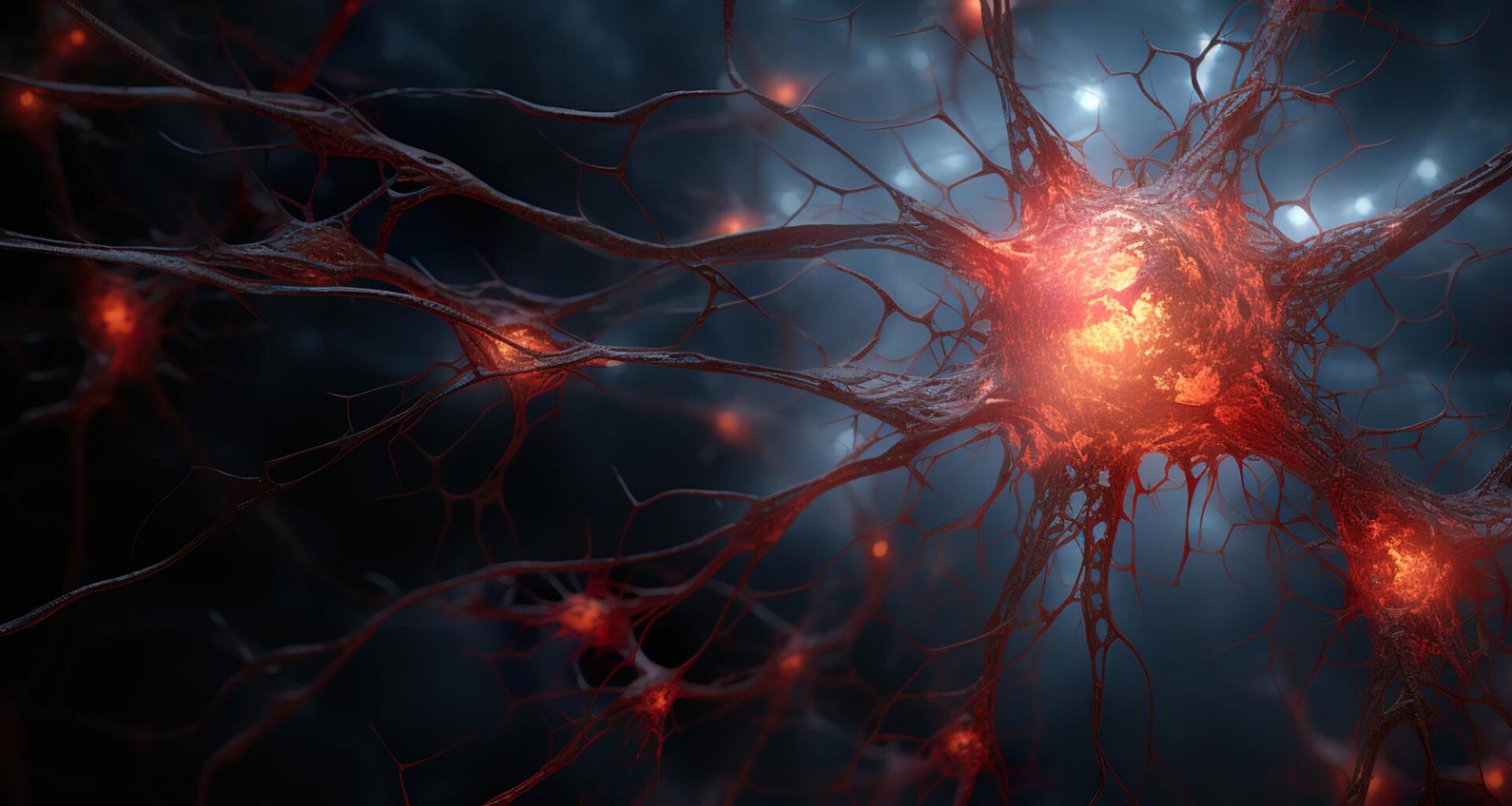 Neuronal Brain Cell Damage Art Concept Illustration