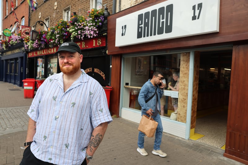 Cook and DJ Marcus O'Laoire outside Banco in Stoneybatter. Photograph: Dara Mac Dónaill/The Irish Times