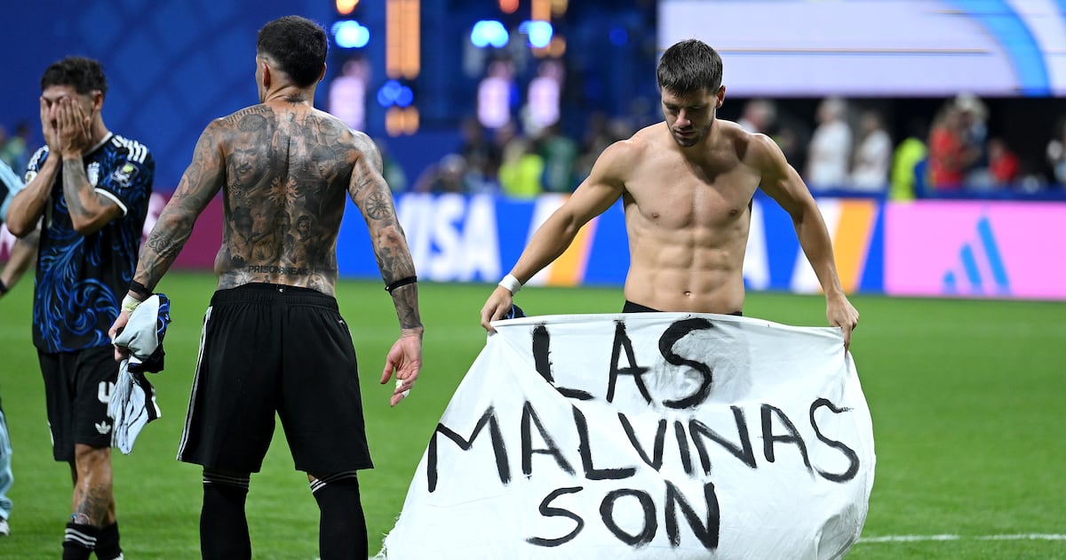 ‘Malvinas are Argentinian’: World Cup holders celebrate win over England with Falklands banner – The Irish Times