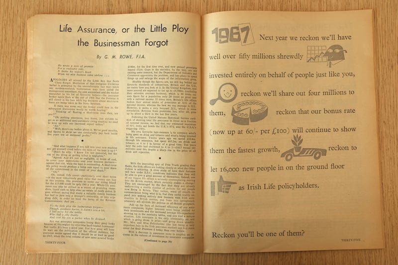 'Life assurance, or the little ploy the businessman forgot...' Photograph: Alan Betson/The Irish Times

