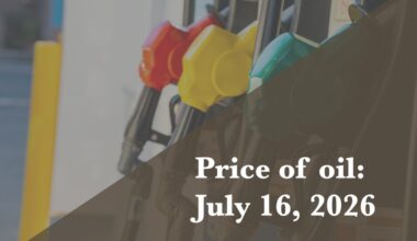 Current price of oil as of July 16, 2026
