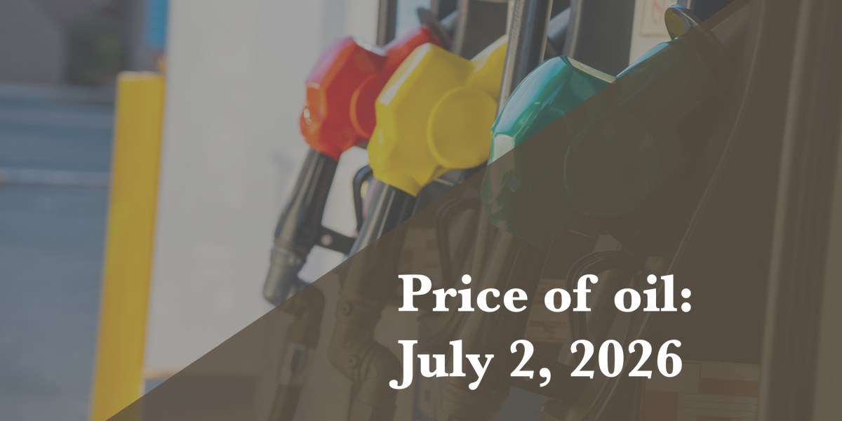 Current price of oil as of July 2, 2026