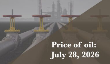 Current price of oil as of July 28, 2026