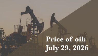 Current price of oil as of July 29, 2026
