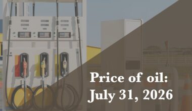 Current price of oil as of July 31, 2026