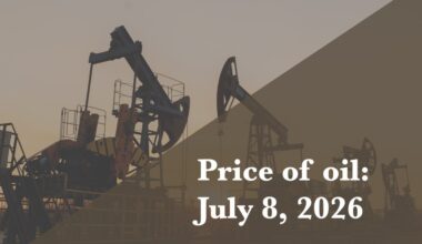 Current price of oil as of July 8, 2026