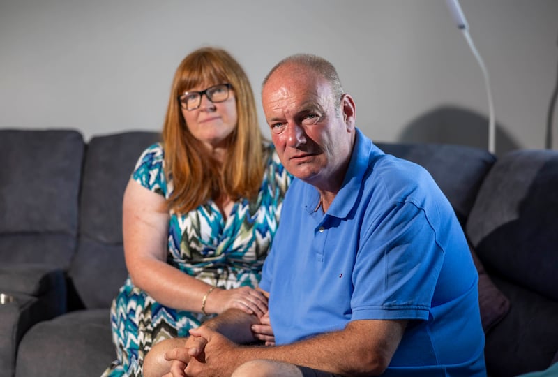 Jason Clancy and his wife Deirdre: 'I didn’t realise he was still involved in sports.' Photograph: Patrick Browne