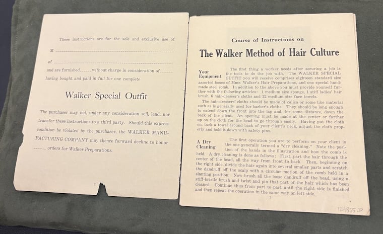 The first page of this early 1900s pamphlet explaining Madam CJ Walker's Walker Method to salon owners.