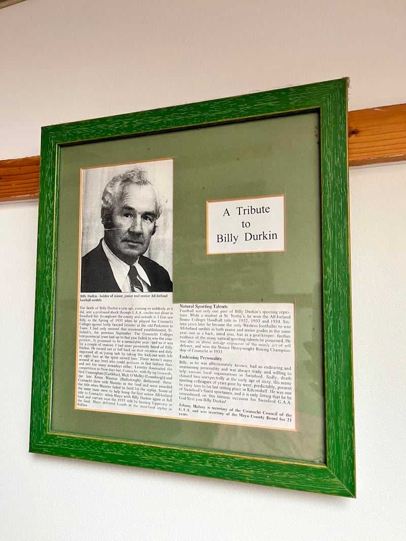 A tribute to Billy Durkin who played on the Mayo All-Ireland-winning team in 1950