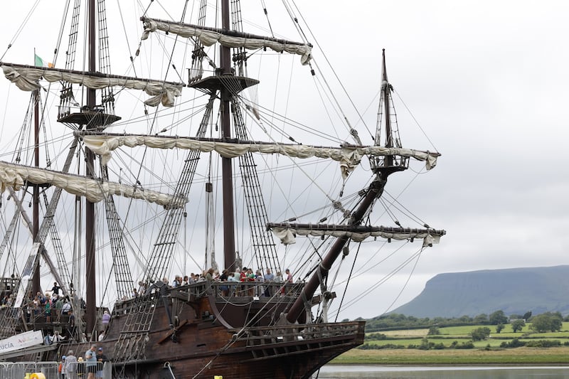 The Spanish Galleon El Galeón Andalucía in port at Sligo Harbour. Photograph: Nick Bradshaw